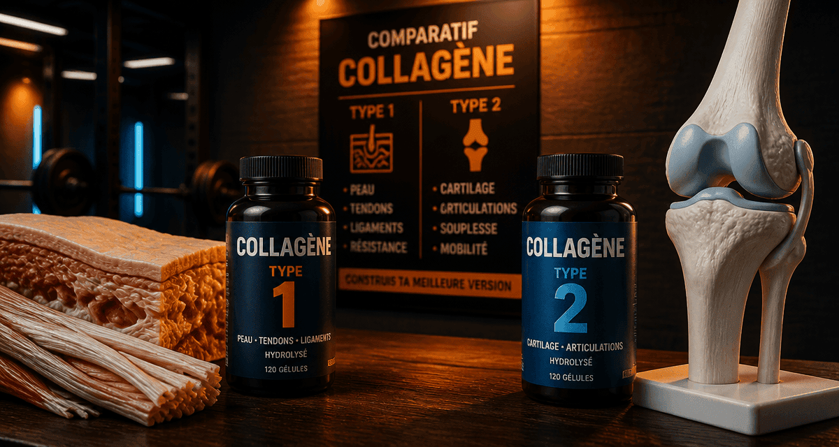 collagene type 1 ou 2 flacons et articulation