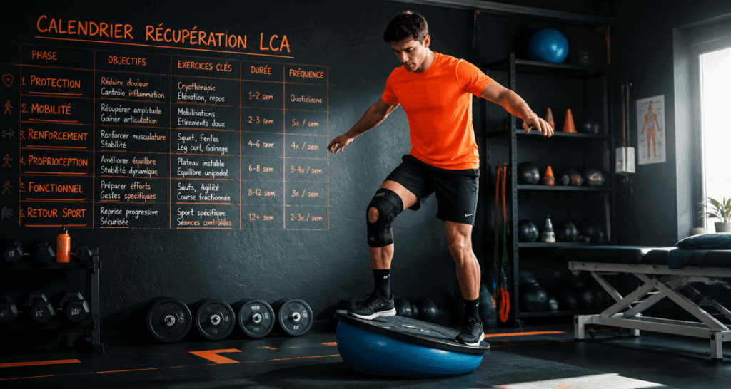 ligaments croisés genou combien de temps exercice proprioception