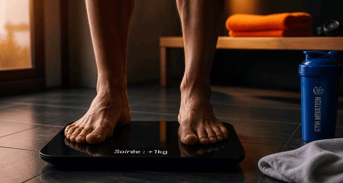 si on se peser le soir combien enlever sur la balance