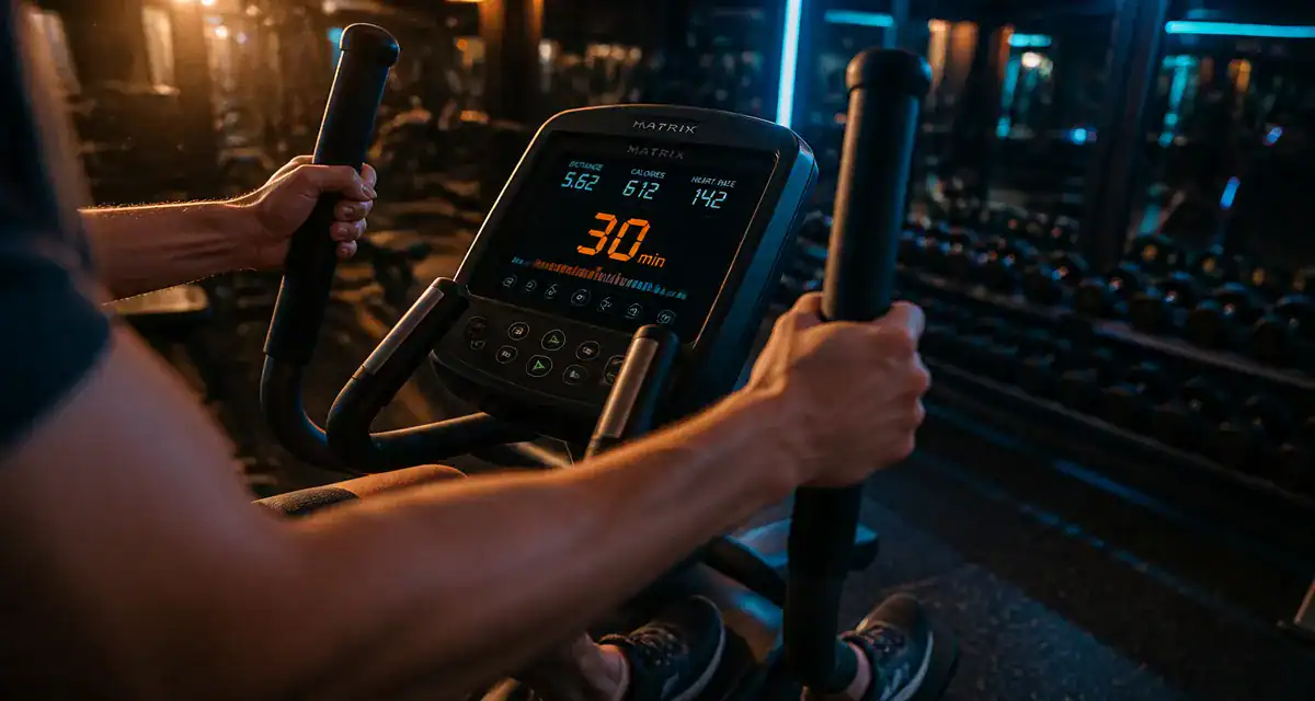 30 minutes de velo elliptique par jour en salle de sport