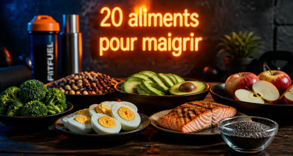 Les 20 aliments qui font maigrir sur une table