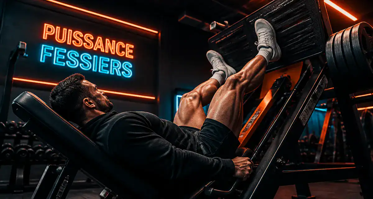position pied presse pour fessier sur machine