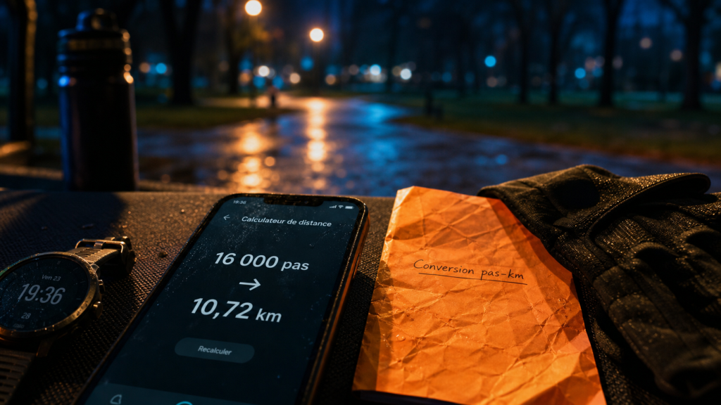 16000 pas en km : 10,7 à 12,2 km selon la foulée