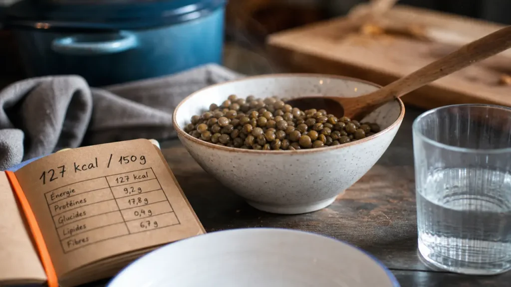 Lentilles et calories : 127 kcal, index glycémique bas et portions rassasiantes