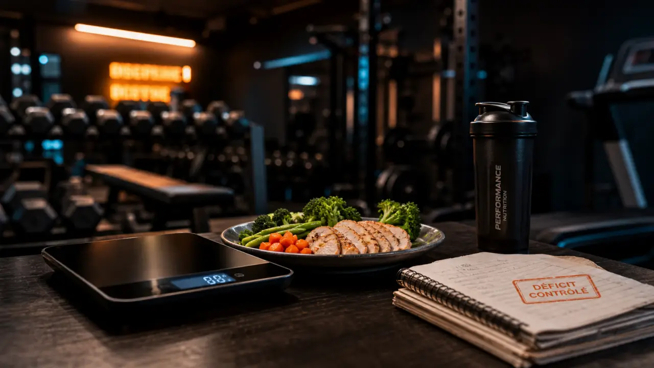 Programme de seche : 300 calories de déficit, repas protéiné et balance numérique