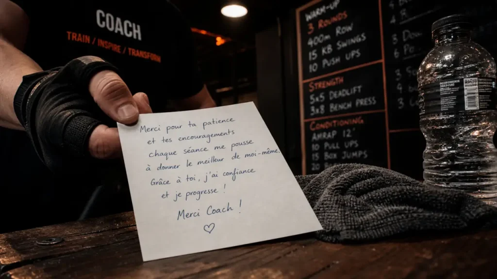 Pourquoi remercier son coach sportif et écrire un texte sincère sans en faire trop