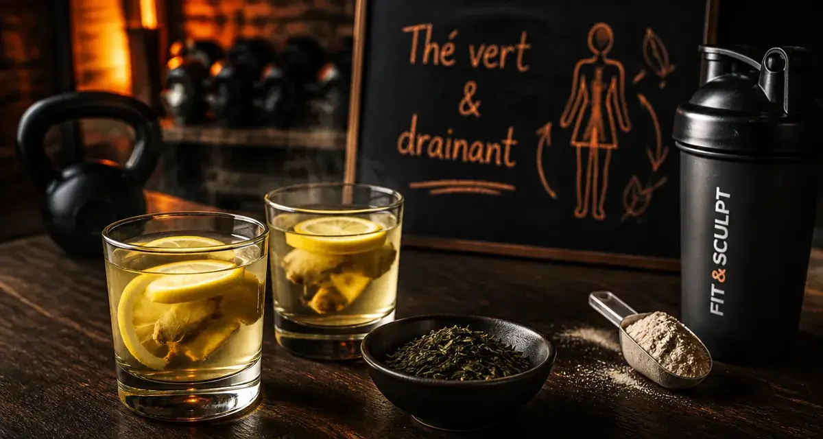 Boisson pour maigrir : infusion thé vert citron-gingembre drainant