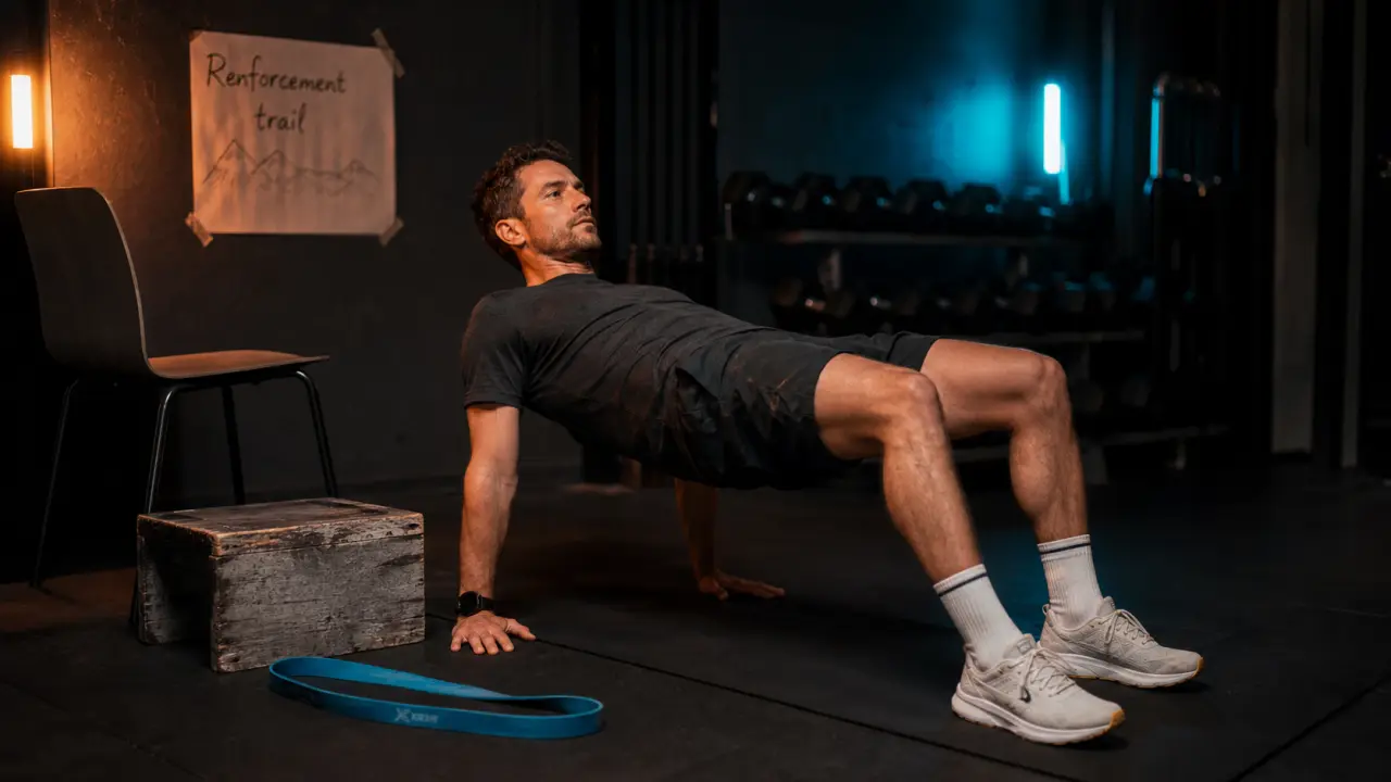Renforcement musculaire trail : pont fessier en salle